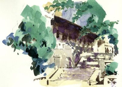 油画-古香古色五 城市,装饰画