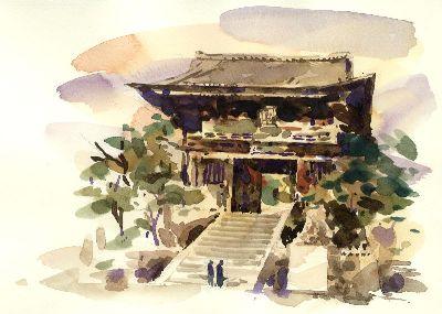 油画-古香古色三 城市,装饰画